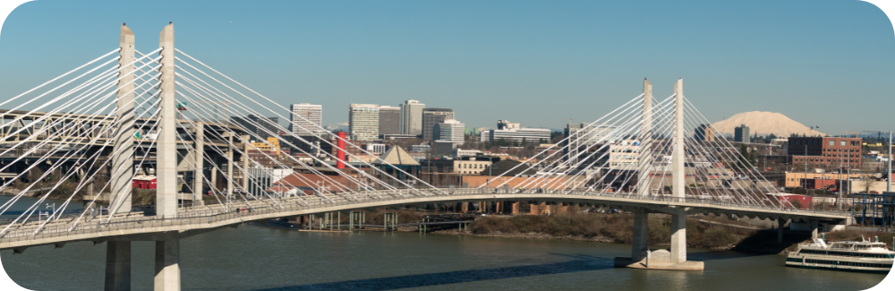 Tilikum Crossing pedestrian bridge in Portland, Oregon