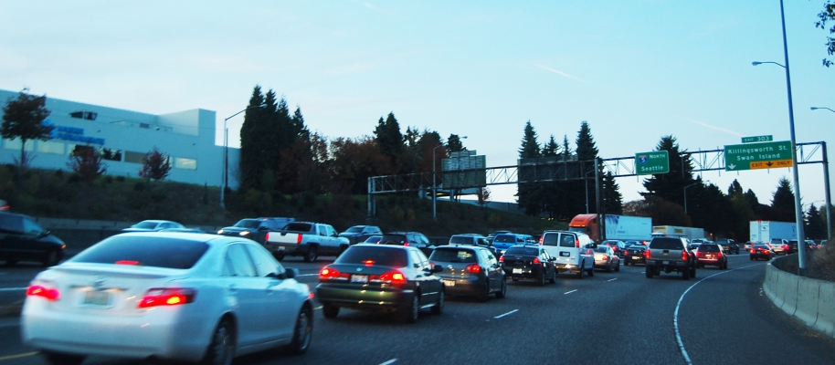 Cars on the freeway