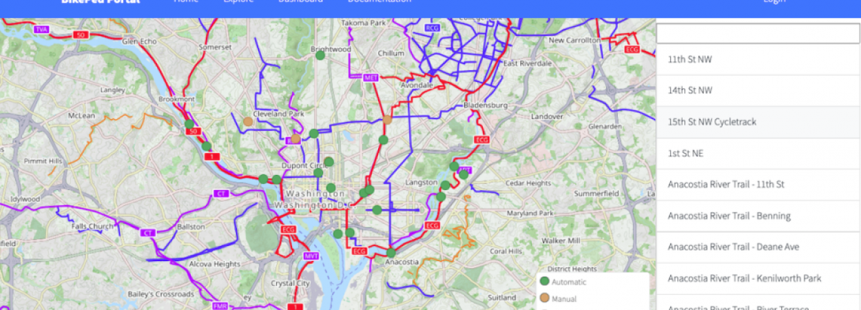 Washington D.C. Data Dashboard Comes to BikePed Portal