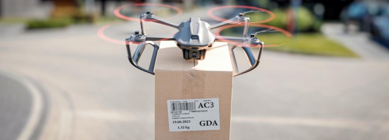 Drone with package