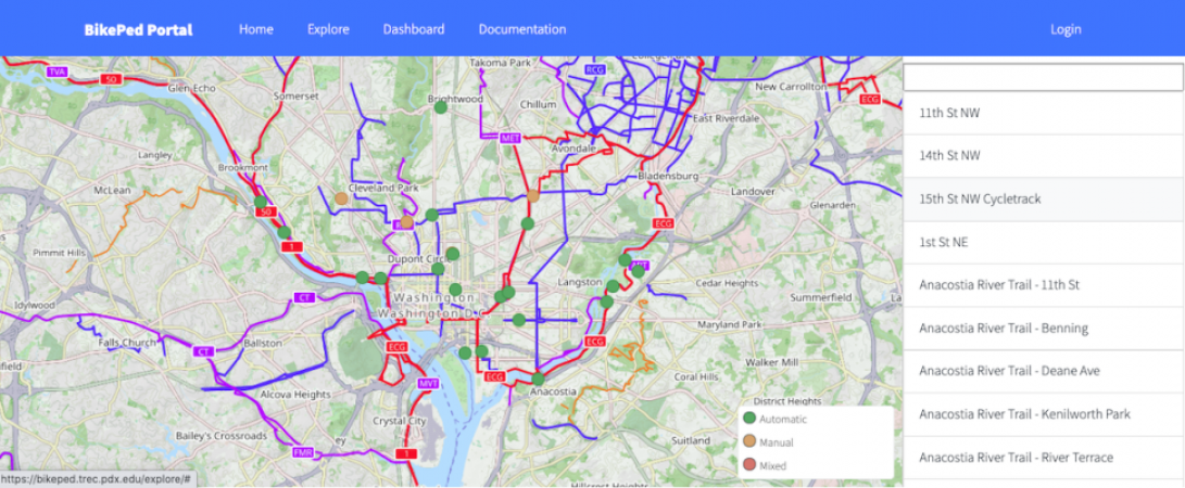 Washington D.C. Data Dashboard Comes to BikePed Portal