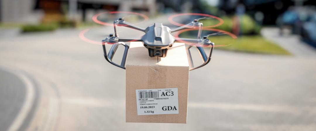 Drone with package